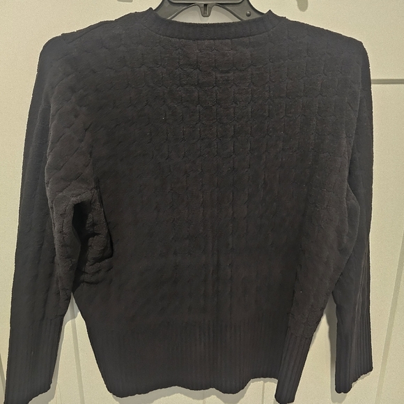 Liz Claiborne Black Textured Knit Sweater Size L - Picture 4 of 8